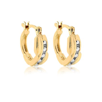 18K Gold Layered Oro Laminado 57 mm Hoops 21.0900